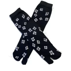 Chaussettes Japonaises Noires Trèfles