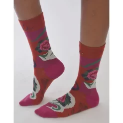 Chaussettes Laine Bouquet De Roses Berthe