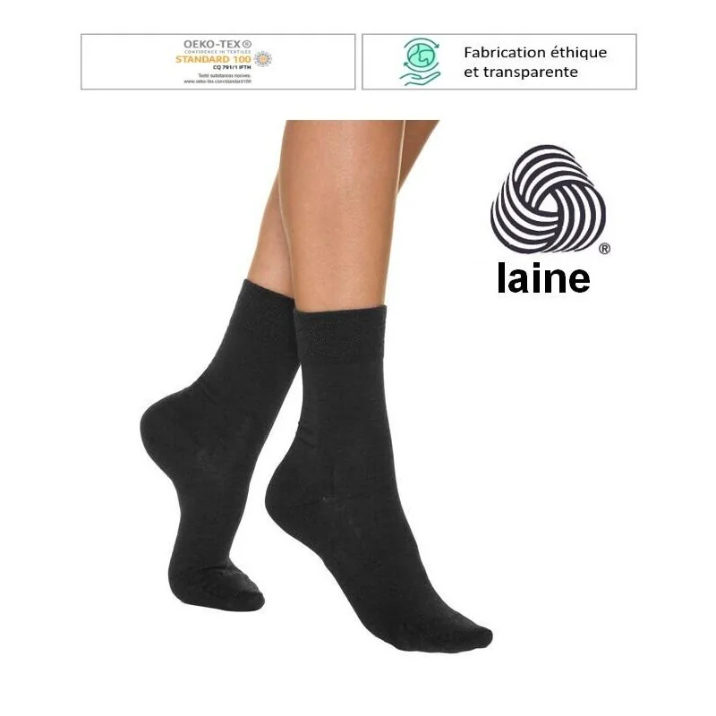 Chaussettes Laine Intérieur Coton Dim