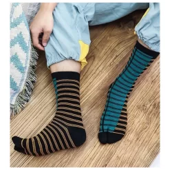 Chaussettes Tabis Coton Rayures Double Ton