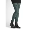Collant Berthe Aux Grands Pieds Fleuris Pétrole