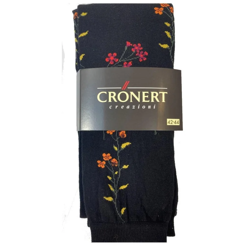 Collant Coton Bio Sans Pieds Cronert Bouquet Fleuri – Image 2