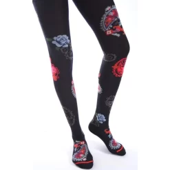 Collant Fil De Joie Motif Cachemire Fleuri