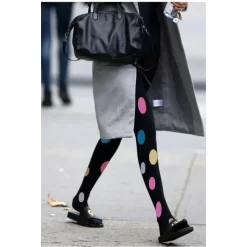 Collant Gros Pois Tendance Imprimé