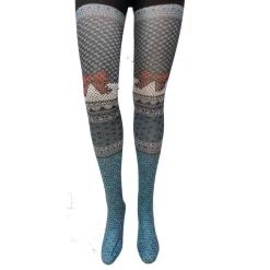 Collant Imprimé Kaliedoscope Ciel Et Ruban