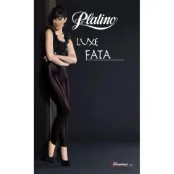 Legging De Danse Opaque Satin Coupe Cousu Platino