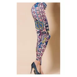 Leggings Imprimé Vintage Seventies Blanc