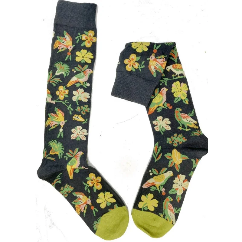 Mi Bas Perruches Et Branches Fleuries Caprices – Image 2